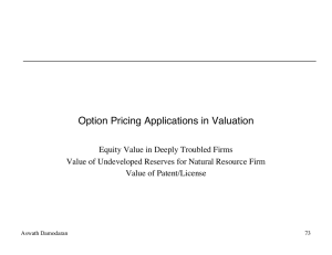 Option Pricing Applications in Valuation