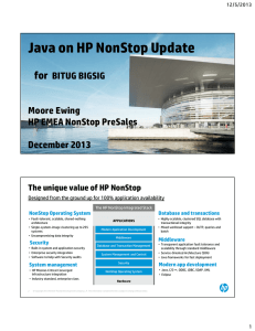 Java on NonStop Update