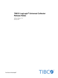 TIBCO LogLogic® Universal Collector Release Notes