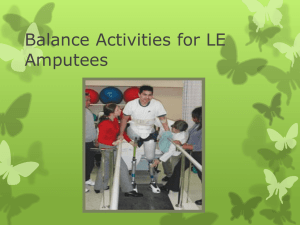 Balance Activities For LE Amputees