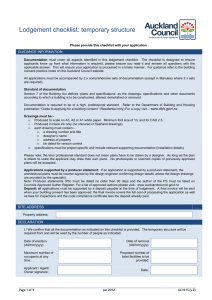 AC1015 Lodgement checklist - temporary structure