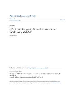 CISG: Pace University School of Law Internet World Wide Web Site