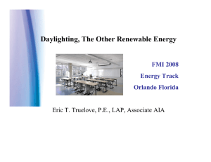 Daylighting, The Other Renewable Energy
