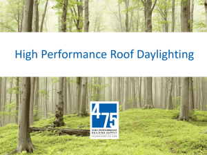 High Performance Roof Daylighting