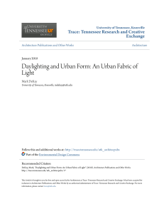 Daylighting and Urban Form: An Urban Fabric of Light