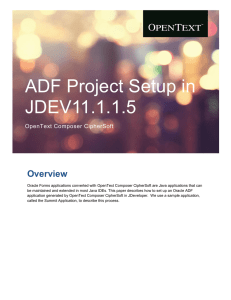 ADF Project Setup in JDEV11.1.1.5