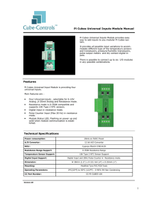 1 Pi Cubes Universal Inputs Module Manual Technical