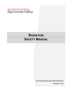 radiation safety manual - University of Texas Rio Grande Valley