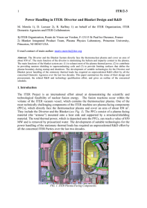 ITR/2-3 Power Handling in ITER: Divertor and Blanket Design and