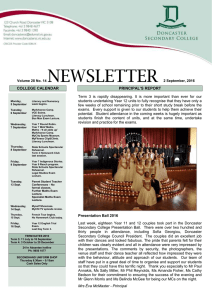DSC Newsletter - Doncaster Secondary College
