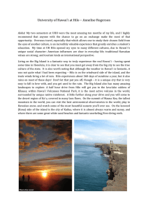 University of Hawai`i at Hilo – Annelise Rogerson