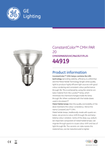 ConstantColor™ CMH PAR 20 Product information