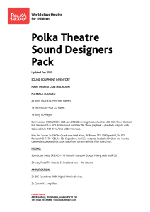 Polka Theatre Sound Designers Pack