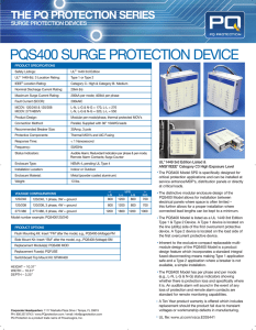 PQS400 SURGE PROTECTION DEVICE