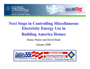 Next Steps in Controlling Miscellaneous Electricity - BA-PIRC
