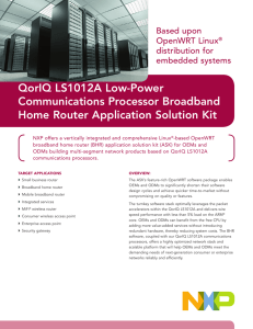 QorIQ LS1012A Low Power Communication Processor Network