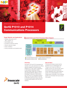 QorIQ P1010 and P1014 Communications Processors