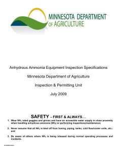 Anhydrous Ammonia Equipment Inspection Specifications