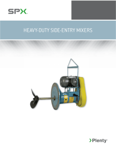 Heavy Duty Side Entry Mixers