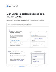 Sign up for important updates from Mr. Mr. Lucas.