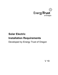 Solar Electric System Requirements