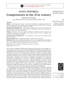 Competencies in the 21st century