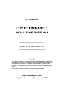 city of fremantle - Department of Planning