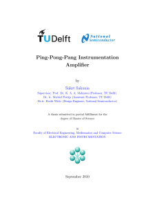 Ping-Pong-Pang Instrumentation Amplifier