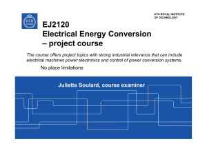 EJ2120 Electrical Energy Conversion – project course