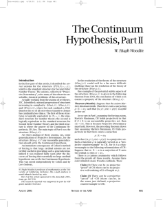 The Continuum Hypothesis, Part II, Volume 48, Number 7