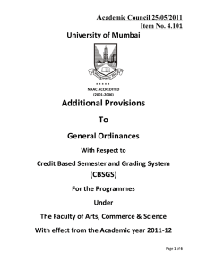 CBSGS - University of Mumbai