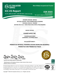 ESR-3503 - Olmar Supply Inc. - ICC-ES