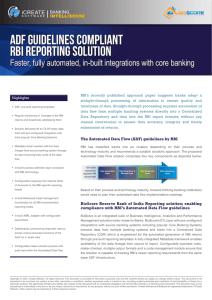 ADF Guidelines Compliant RBI Reporting Solution