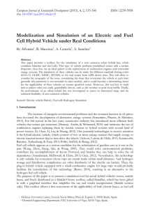 Modelization and Simulation of an Electric and Fuel Cell Hybrid