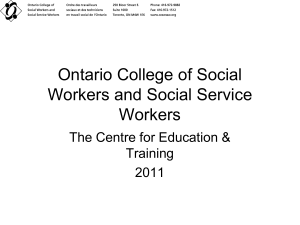 Ontario College of Social Workers and Social Service Workers