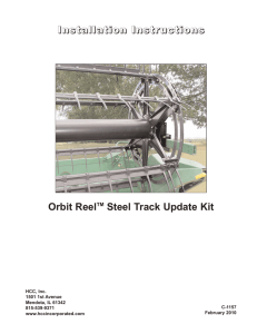 Orbit Reel Steel Track Update Kit Installation Instructions