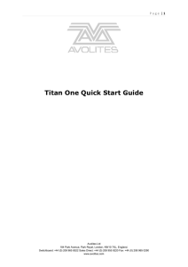 Titan One Quick Start Guide
