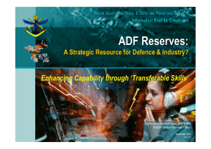 ADF Reserves - A Strategic Resource for Defence and Industry