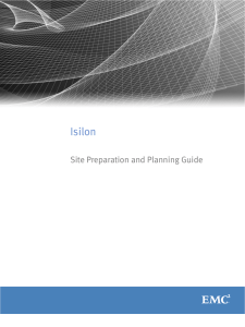 Isilon Site Preparation and Planning Guide