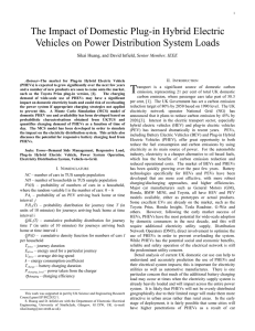 The Impact of Domestic Plug-in Hybrid Electric Vehicles on Power