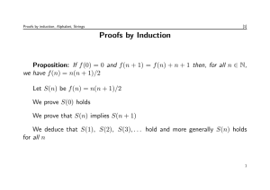 Proofs by Induction