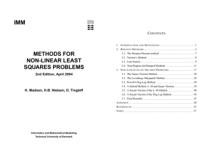 methods for non-linear least squares problems