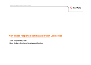 Non-linear response optimization with OptiStruct