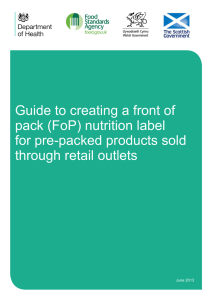 Guide to creating a front of pack (FoP) nutrition label for pre