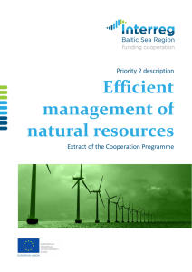 Description of Priority 2 "Efficient management of natural resources"