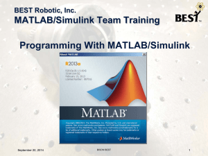 Programming With MATLAB/Simulink