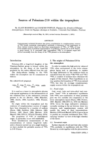 Sources of Polonium-210 within the troposphere - Co