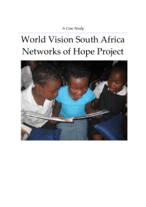 World Vision South Africa Networks of Hope Project