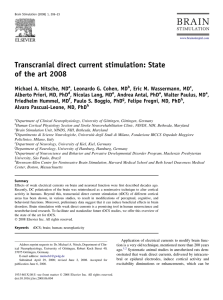 Transcranial direct current stimulation: State of the art 2008
