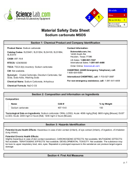 data sheet safety material msds sodium carbonate